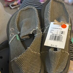 Sanuk Kids' Brn Moccasins